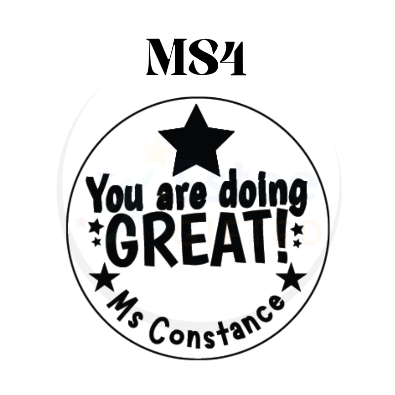 Custom Motivational Stamps for Teachers | Fun & Effective Self-Inking Stamp | 30mm x 28mm | Personalised with Name