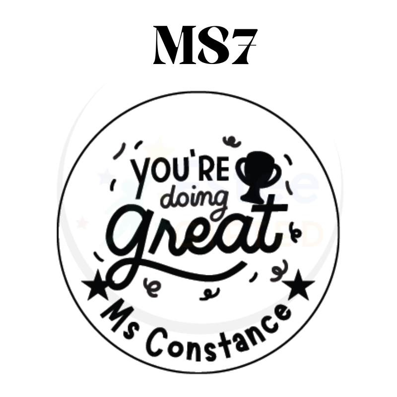 Custom Motivational Stamps for Teachers | Fun & Effective Self-Inking Stamp | 30mm x 28mm | Personalised with Name