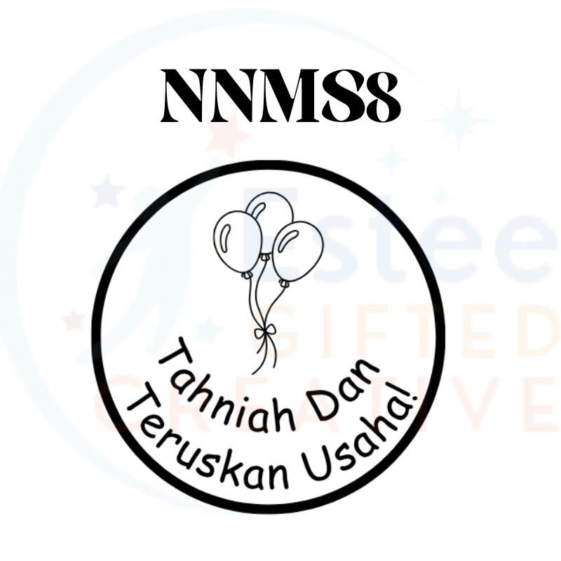 Custom Motivational Stamps for Malay Teachers | Fun & Effective Self-Inking Stamp | 30mm x 28mm | Personalised with Name