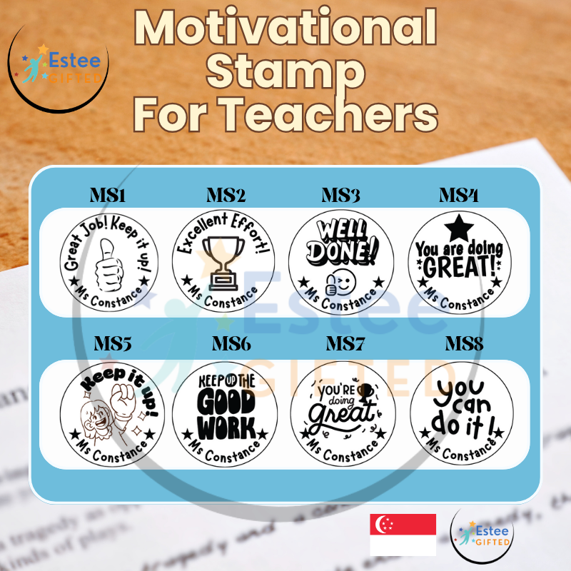 Custom Motivational Stamps for Teachers | Fun & Effective Self-Inking Stamp | 30mm x 28mm | Personalised with Name