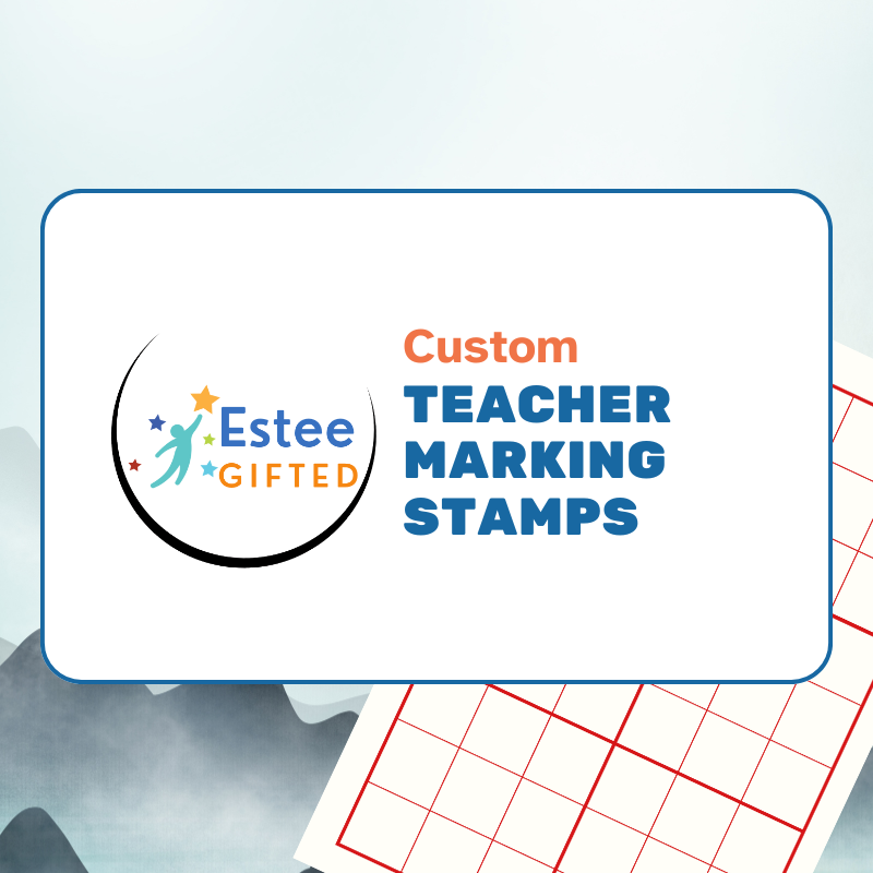 Custom Chinese Composition Teacher Marking Stamps | Primary & Lower Sec | 84×54mm | Self-Inking | Personalised with Name