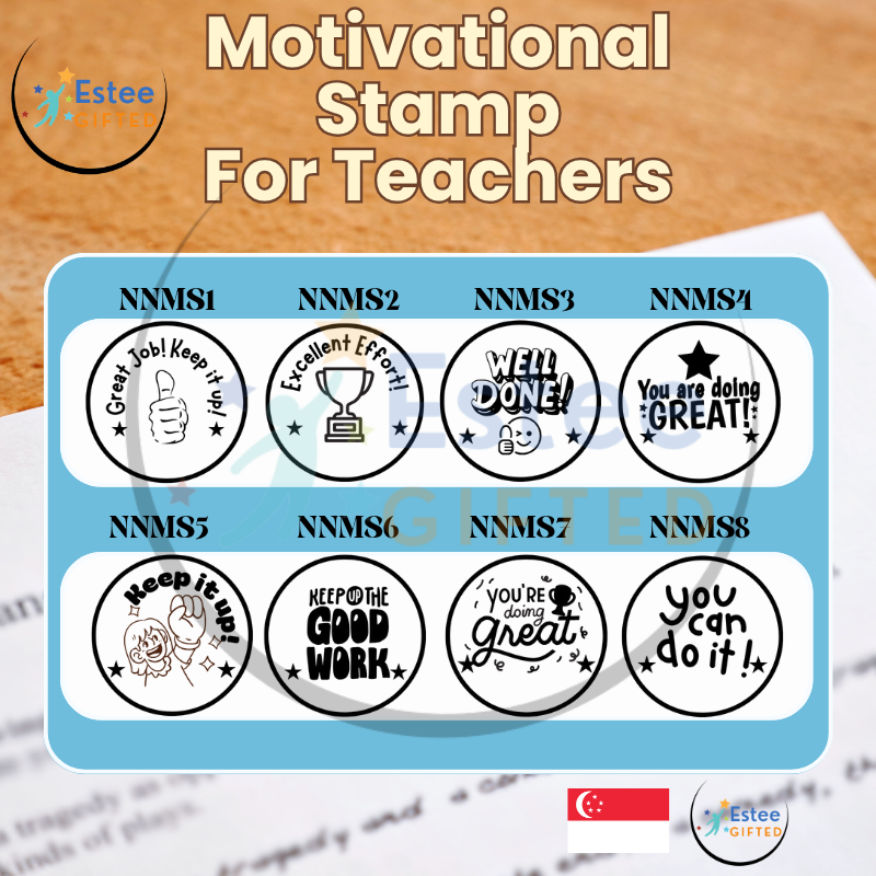 Custom Motivational Stamps for Teachers | Fun & Effective Self-Inking Stamp | 30mm x 28mm | Personalised with Name