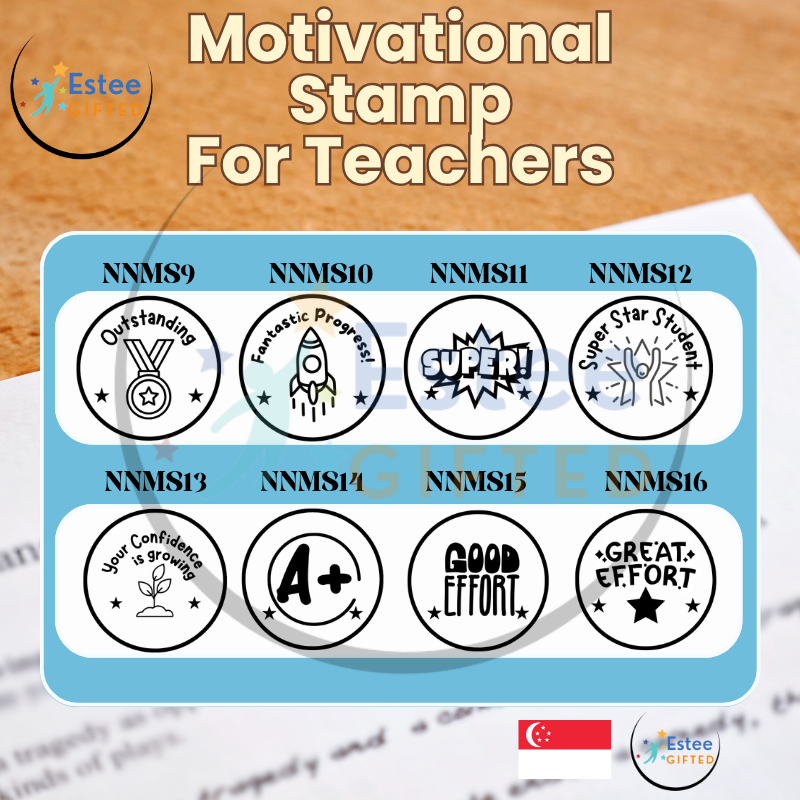 Custom Motivational Stamps for Teachers | Fun & Effective Self-Inking Stamp | 30mm x 28mm | Personalised with Name
