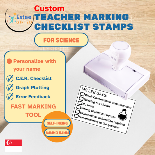 Custom Science Teacher Checklist Stamps – Primary & Secondary Marking Tool | C.E.R. | Graph | Error Feedback | Personalised