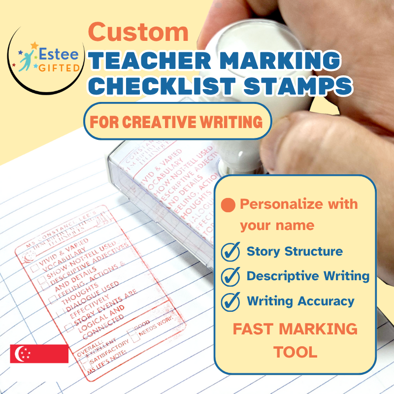 Custom Teacher Marking Checklist Stamp – Creative Writing (Personalised)