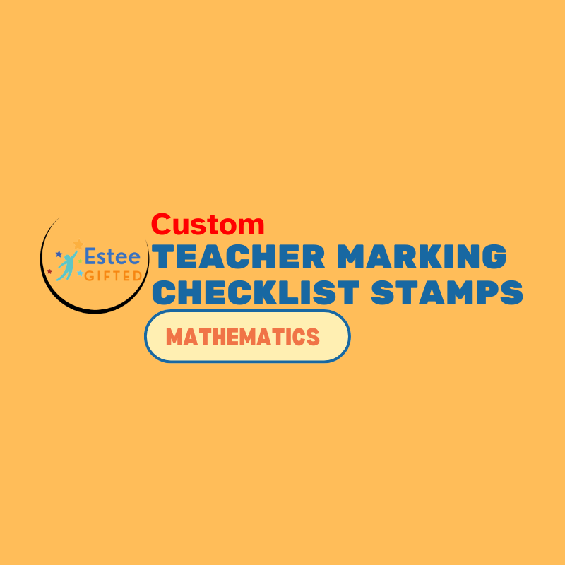 Custom Mathematics Teacher Checklist Stamps – Primary School Marking Tool | Personalised | 54×34mm